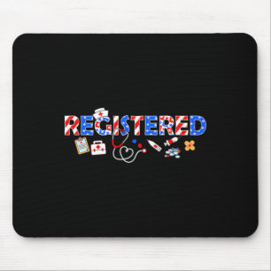 Registrierte Pflegekraft Stethoskop Memorial Day 4 Mousepad