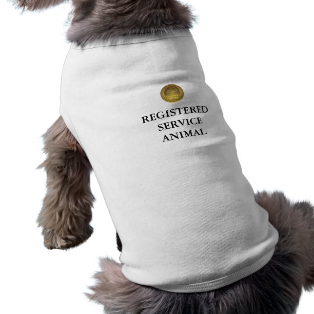 Registrierte Tierhundweste oder Shirt (Schwarz)