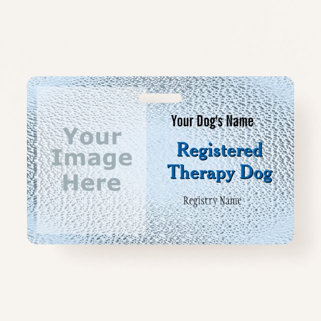 Registrierter therapeutischer Hund - Light Blue Ab Ausweis (Vorderseite)