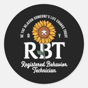 Registrierter Verhaltenstechniker Rbt Autismus-Bew Runder Aufkleber