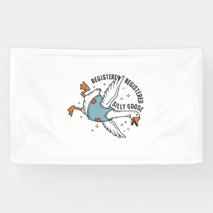 Registriertes Silly Goose Vintage Vector-Shirt-Des Banner