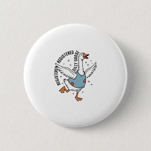 Registriertes Silly Goose Vintage Vector-Shirt-Des Button