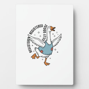 Registriertes Silly Goose Vintage Vector-Shirt-Des Fotoplatte