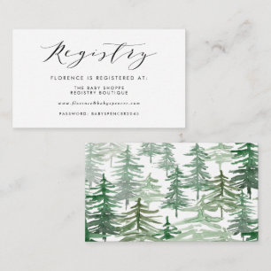 Registrierung der Kinderdusche im Wasserfarbenwald Begleitkarte