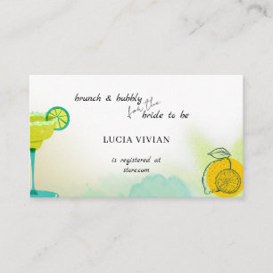 Registrierung des Brautparty Tacos & Tequila Begleitkarte