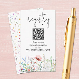 Registrierung des Brautparty Wildblume Begleitkarte