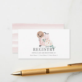 Registrierung des rosa Gehäuse-Brautparty Begleitkarte