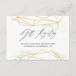 Registrierung eines geometrischen Hochzeitsgeschen Begleitkarte