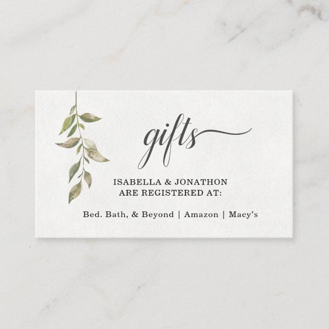 Registrierung für Wasserfarbengeschenke einfügen/E Begleitkarte (Vorderseite)