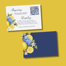 Registrierung und Geschenkanzeige Lemon Brautparty