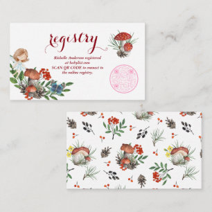 Registrierung von Forest Fairy Baby Shower   QR-Co Begleitkarte