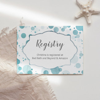 Registrierungseingabekarte, Blue Dots Boy Baby Dus Begleitkarte
