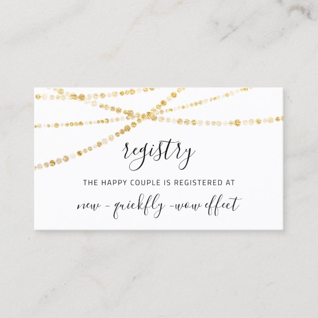 Registrierungskarte Empfang Einschließungskarte We Visitenkarte (Vorderseite)