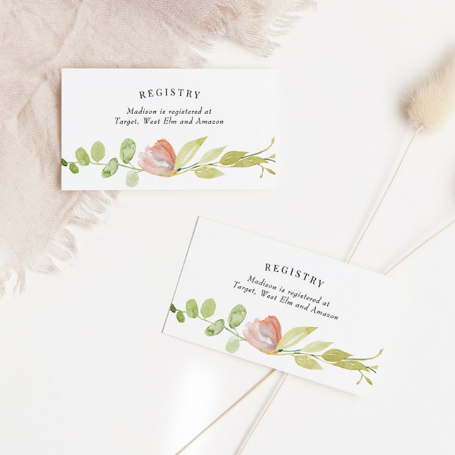 Registrierungskarte für die korallengrüne Blume Visitenkarte (Von Creator hochgeladen)