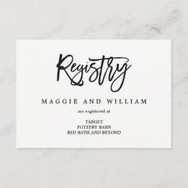 Registrierungskarten - Bürstenhalter Begleitkarte