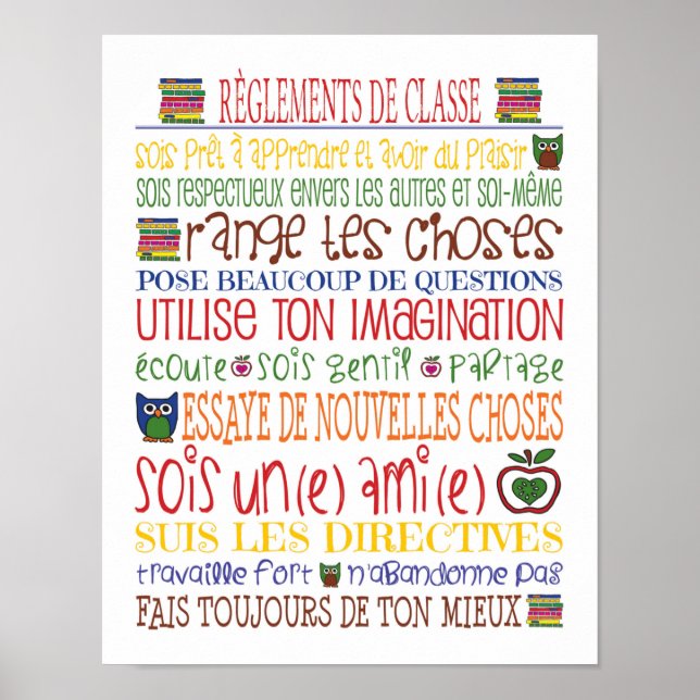 Reglements de Classe Poster (Vorne)