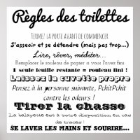 Règles des toilettes