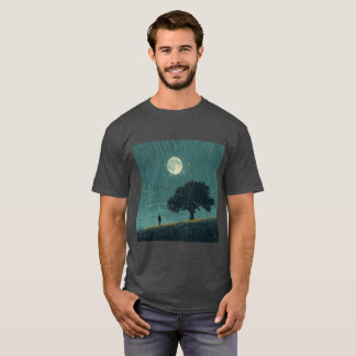 Regnerische Einsamkeit – Illustration einer einsam T-Shirt