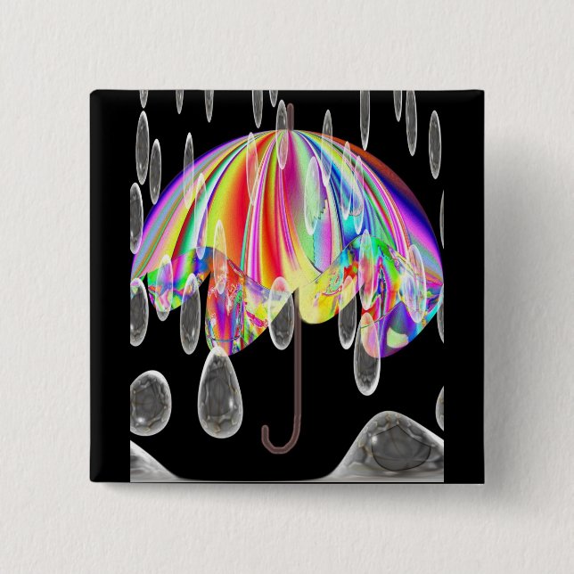 Regnerischer Tag am Zoo Button (Vorderseite)