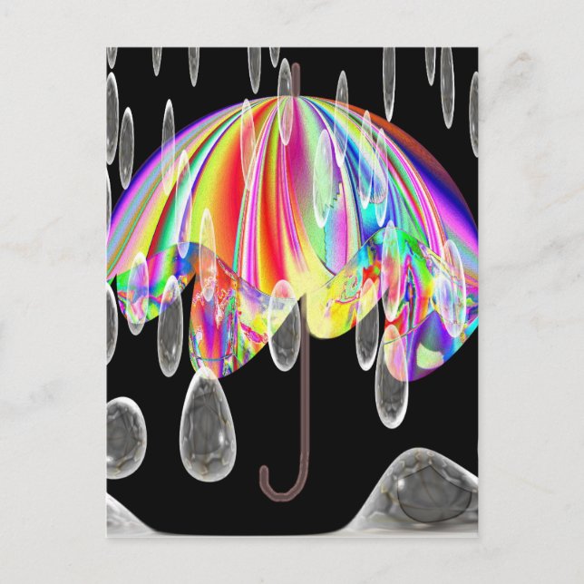 Regnerischer Tag am Zoo Postkarte (Vorderseite)