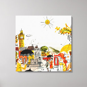 Regnerischer Tag in London Leinwanddruck