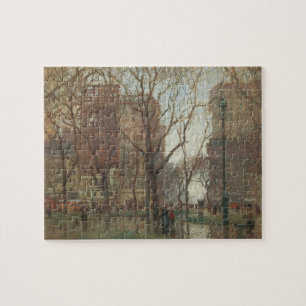 Regnerischer Tag, Madison Square, New York, Paul C Puzzle