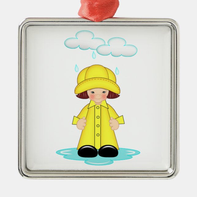 Regnerischer Tag Ornament Aus Metall (Vorne)
