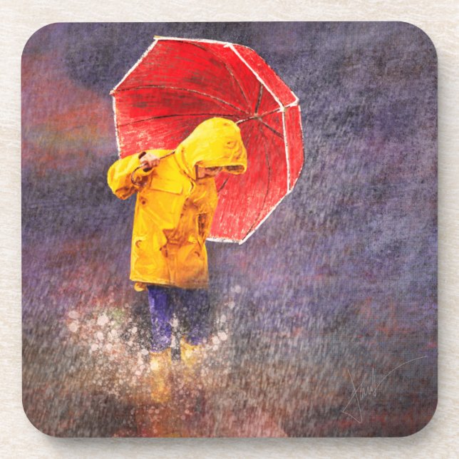 Regnerischer Tag Untersetzer (Vorderseite)