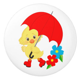 Regnerischer Tagesgelb-Ente Keramikknauf