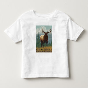Regnerischerer Nationalpark, WashingtonElk Szene Kleinkind T-shirt