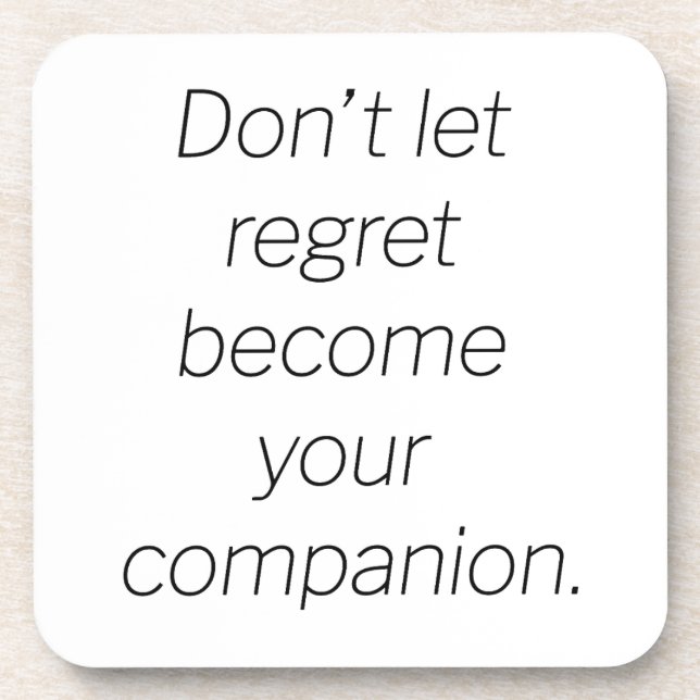 Regret Hard Plastic Untersetzer (Vorderseite)