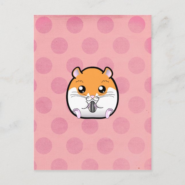 Regular Syrian Orange White Hamster Postkarte (Vorderseite)