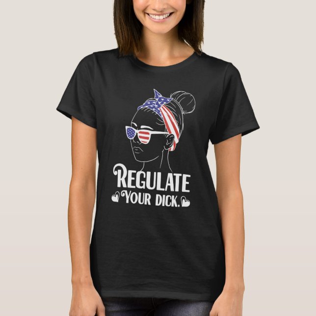 Regulieren Sie Ihre D ck American Flag Bow Krawatt T-Shirt (Vorderseite)