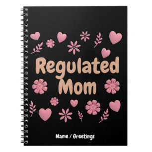 Regulierte Mama 3D Rosa Florales Herz Ästhetik Notizblock