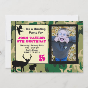 Reh-Camo-Jagd-Geburtstagseinladung Einladung