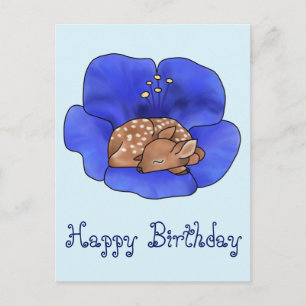 Reh in Blüte Postkarte