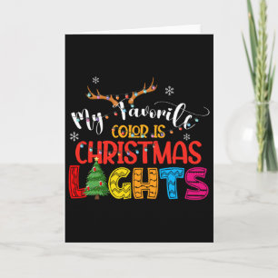 Reh, meine Lieblingsfarbe ist Weihnachtsbeleuchtun Karte