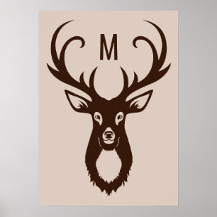 Reh mit Eurem Monogram-Kundenposter Poster