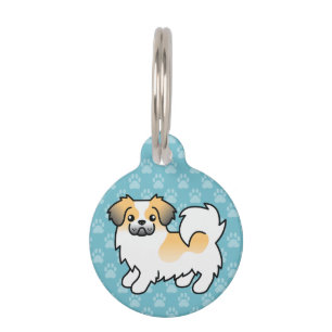 Reh-Sable-Parti-Farben Tibetan Spaniel Cartoon-Hun Tiermarke