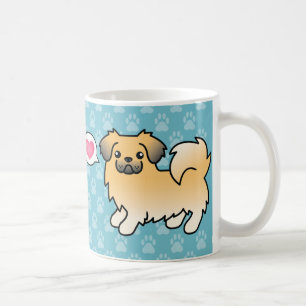 Reh-Sable Tibet-Spaniel Cartoon-Hund Tasse