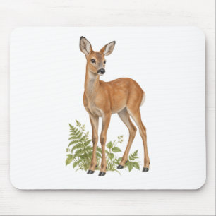 Reh und Farne für einen ruhigen Wald-Schreibtisch Mousepad