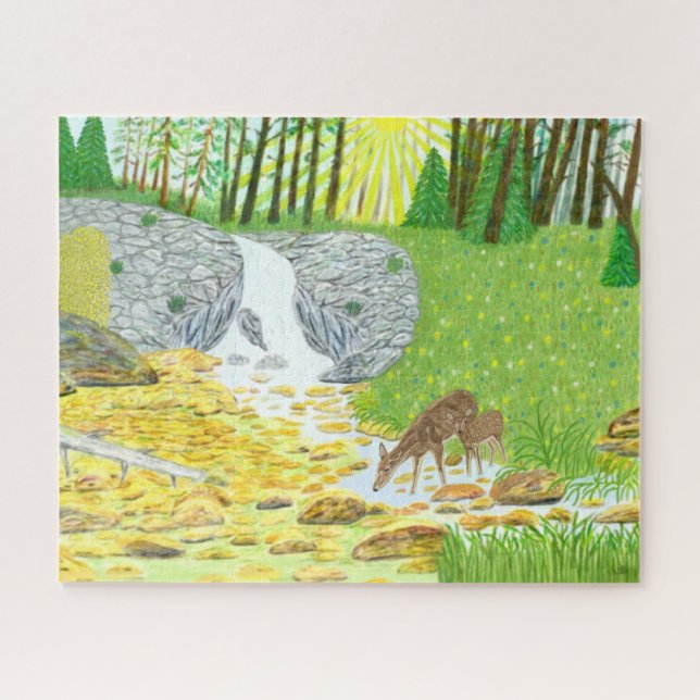 Reh und Hirschkalb 520 Teile Puzzle (Horizontal)