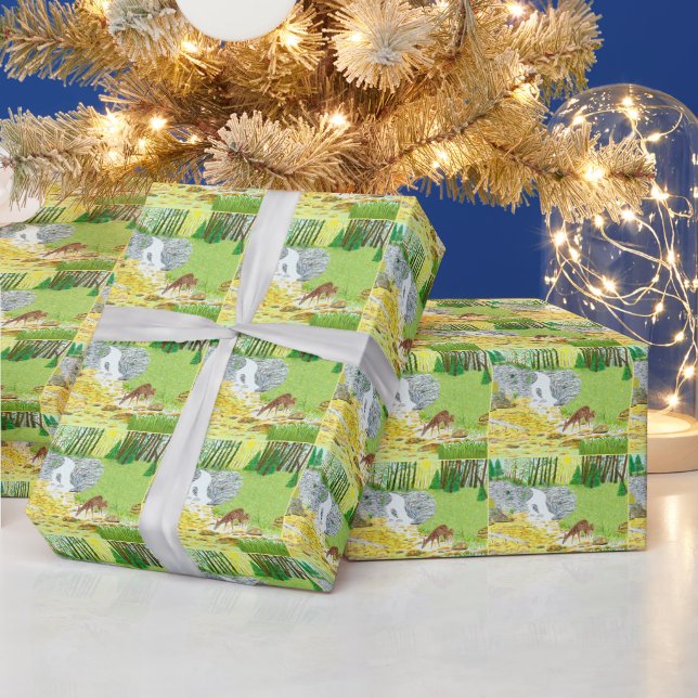 Reh und Hirschkalb Geschenkpapier (Feiertage)