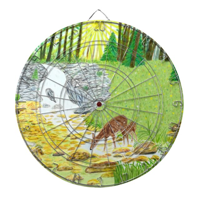 Reh und Hirschkuh Dartscheibe (vorne)