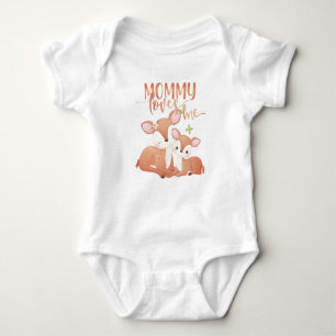 Reh und Hirschkuh Mami liebt mich Baby Strampler