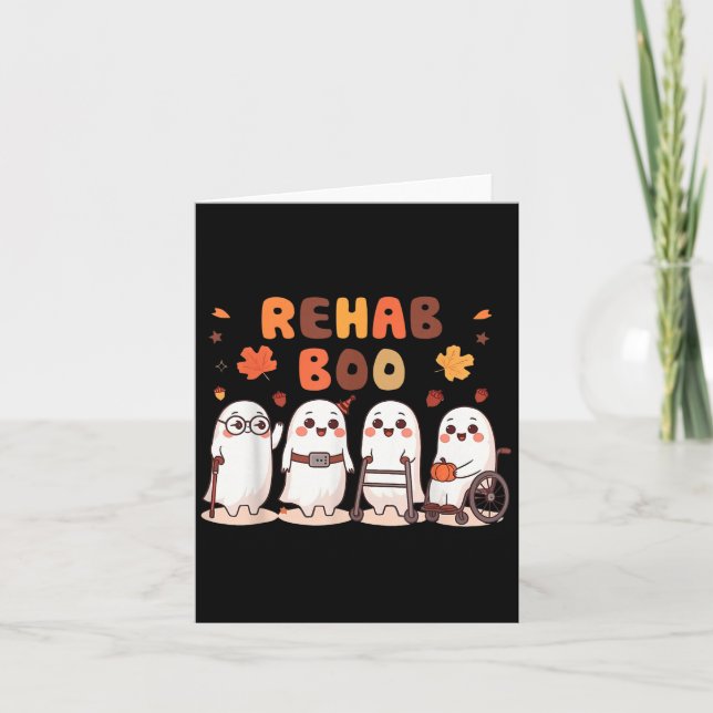 Rehab Boo Halloween Fun Ghost Physical Therapy Ot  Karte (Vorderseite)