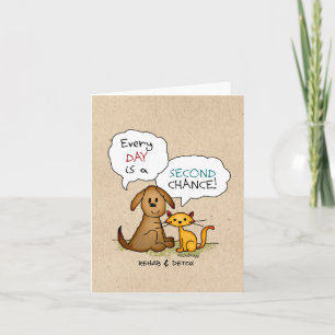 Rehab & Detox Cartoon: Erholung Sobriety DrugFree Karte