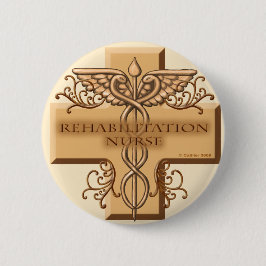 Rehab Nurse Caduceus Button