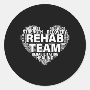 Rehab Team Physikalische Therapie Rehabilitation A Runder Aufkleber