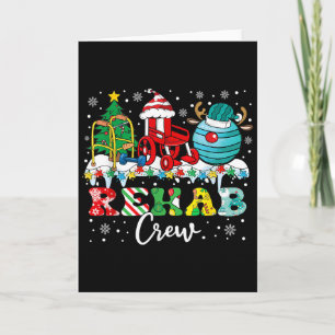 Rehab-Team Rollstuhl-Weihnachtsmann-Rentier-Rehab- Karte